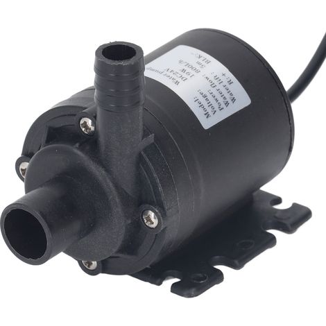 Pompe immergée 800L/H 200GPH silencieuse pour fontaine bassin aquarium hauteur refoulement 5 mètres DC24V (1/5)