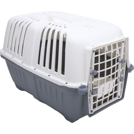 Cage de transport portable, confortable et respirante pour chats, chiens et lapins, 47 x 31 x 32 cm (1/5)