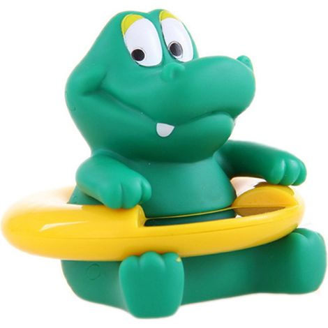 Cocodrilo verde, forma de animal, termómetro para medir el agua, termómetro para piscina (1/5)