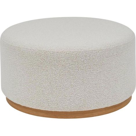 Pouf XL Rond "Nesky" 81cm Blanc (1/5)