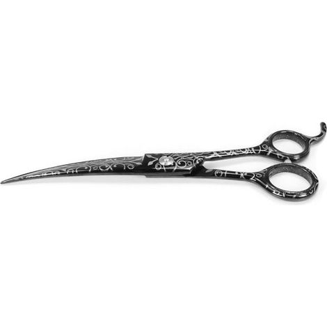 Professional forbice curva nera per toelettatura 21,6 cm