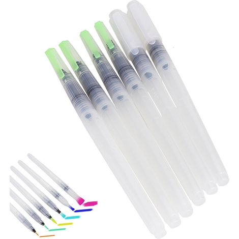 pinceaux aquarelle à poils de nylon, de 18 cm de long, pour l'écriture à l'eau, la calligraphie et la peinture.