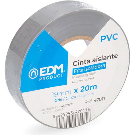 Ruban isolant, 20m x 19mm, gris EDM 47011 (1/5)
