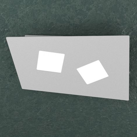 Plafoniera Moderna Note Metallo Grigio 2 Luci Gx53 35Cm (1/5)