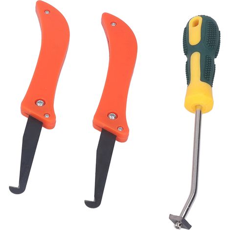 Décolleuse de joint ergonomique avec 8 lames, grattoir pour carrelage et nettoyeur de joint, outil de calfeutrage (1/5)