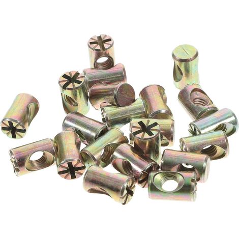Lot de 20 écrous cylindriques fendus en alliage zinc pour (1/5)