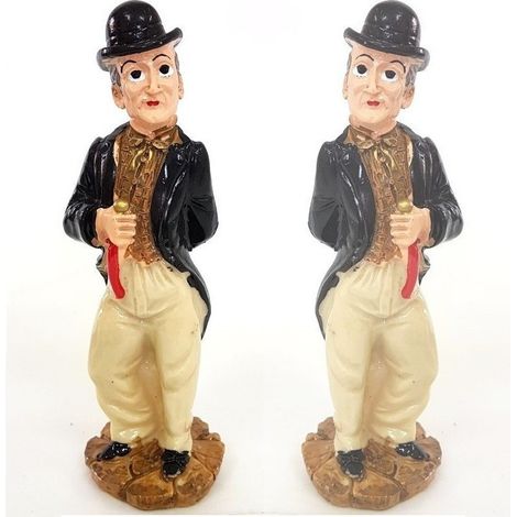 TrAdE Shop Traesio - Statuina Portafortuna Decorazione Totò Con Cornetto In Resina 11,5cm -