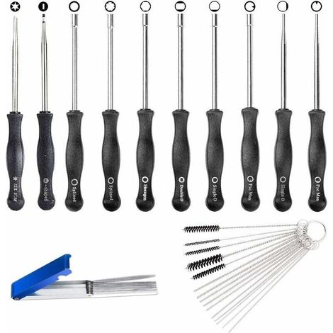 Vergaser-Einstellschlüssel-Set für Freischneider und Kettensäge, 10er-Pack Vergaser-Einstellwerkzeug mit Koffer, Bürste und Reinigungswerkzeug-Set (1/4)