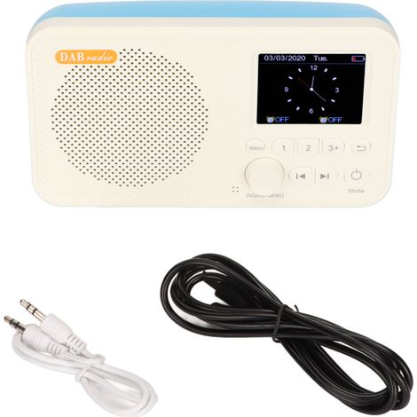 Radio numérique portable multifonctionnelle DAB/DAB/FM avec écran LCD 2,4 pouces et réglage de l'heure, idéale pour les personnes âgées à domicile. (1/5)