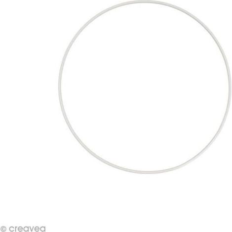 Cercle en métal - Métal - 18 cm - Blanc - Intérieur - Mixte