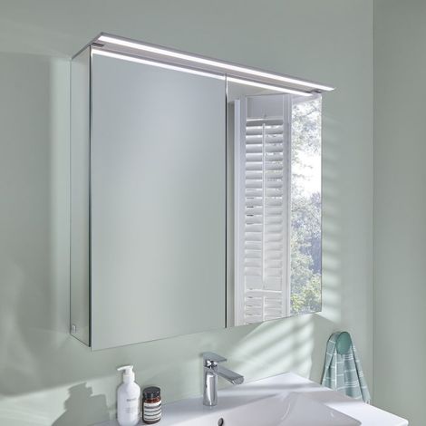 Villeroy & Boch Finero Vorbau-Spiegelschrank mit Beleuchtung 80,7 x 75,8 cm (1/5)
