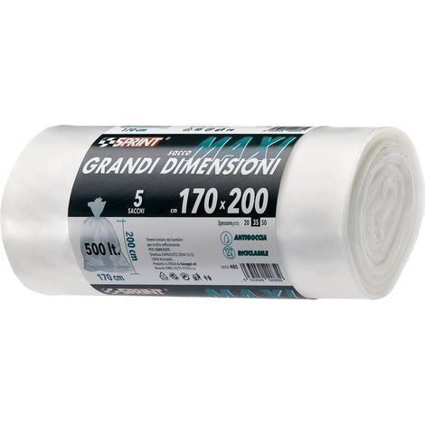 POLIETILEN-TASCHE MAXI, 170 x 200 cm - transparent