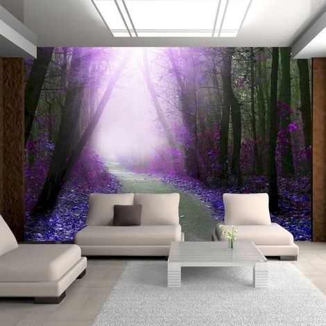 Papier peint adhésif Chemin violette - 147 x 105 cm (1/4)