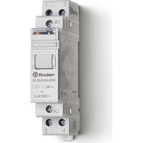 Télérupteur modulaire 1NO + 1NC 16A 24V AC AgSnO2 FINDER 202380244000PAS