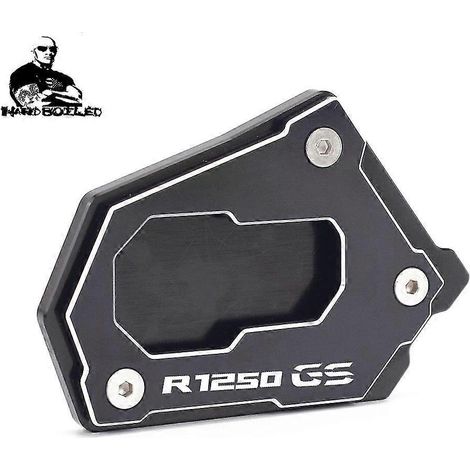 CNC-Seitenständer-Verlängerungsplatte für BMW R 1200 GS LC, R1200 GS, R1250 GS, R 1200 GS Adventure (2014–2022) – R1250GS-1, schwarz