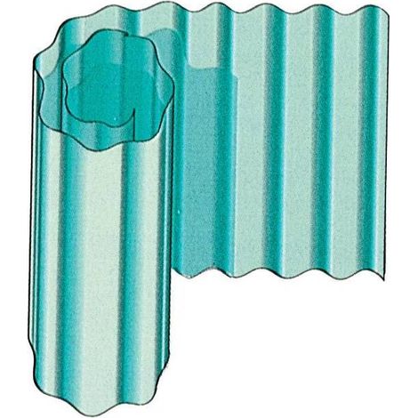 40 x PLASTICA ONDULATA NEUTRA SP 0,63 MM H 100 CM