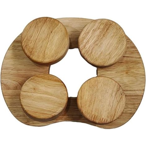 Appui-tête de sauna en bois - Support de nuque ergonomique pivotant - Accessoires pour sauna et hammam - 1 pièce (1/5)