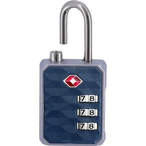 Vorhängeschloss zink standard tsa code - blau - Tendance