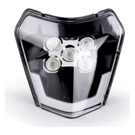 Moto phare LED plaque phare avant adapté for KTM EXC 300 XC XCF XCW XCFW SX SXF SXS 125 à 690 2012-2022 tête lumière mèche