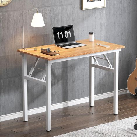 Klapptisch 80x40 cm PC-Schreibtisch Bürotisch Eckschreibtisch Holzplatte (1/5)
