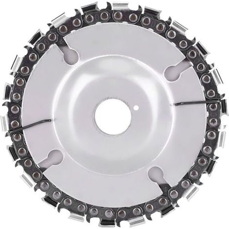 Disque à chaîne de 10 cm (4 pouces) à 22 dents pour meuleuse d'angle, accessoires de travail du bois, lame de scie à rainurer (1/4)