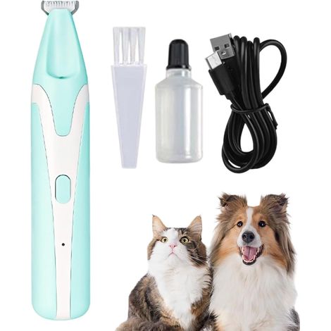 Tondeuse à poils pour chien,Tondeuse électrique sans fil, rechargeable USB, étanche  Pour pattes de chat - pour animaux de compagnie, chiot, teckel (1/5)