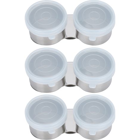 3Pcs Oil Painting Palette Cup Double Stainless Steel Mixing Can Artist Tools with Lid (1/5)