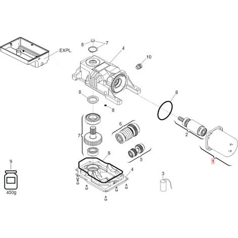 Statore 770 Roller Lento Ricambio Originale FAAC GENIUS 63000155 (1/3)