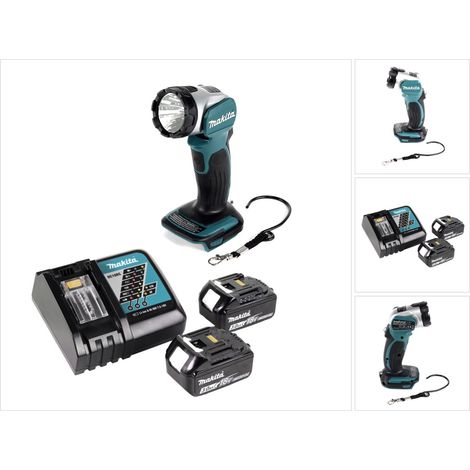 Makita DML 802 RF 18 V Li-Ion Cordless Worksite Lamp + 2x 3.0 Ah Baterías + Cargador (1/5)