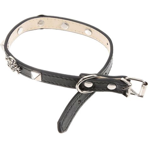 Halloween-Hundehalsband im Punk-Stil mit Totenkopfmuster, verstellbar, 2er-Pack (1/5)