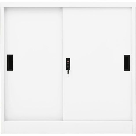 Maison Exclusive - Armario de oficina con puerta corredera acero