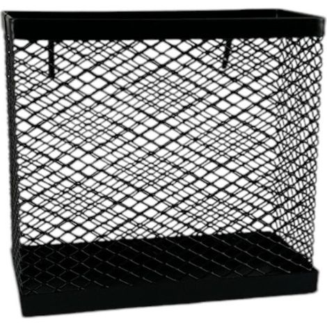 Pot à crayons - Rectangulaire - Métal - Noir - A suspendre - Bureau - Ulmann
