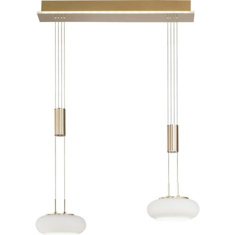 Lampe suspendue 2 lumières Q-Etienne laiton - 2076-60 (1/5)