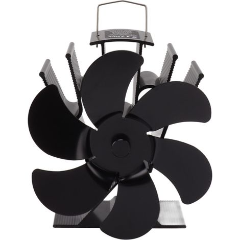 Ventilateur de poêle Irovami - 6 pales, alimenté par la chaleur, silencieux, alliage aluminium, pour poêle à bois/pétrole (1/5)