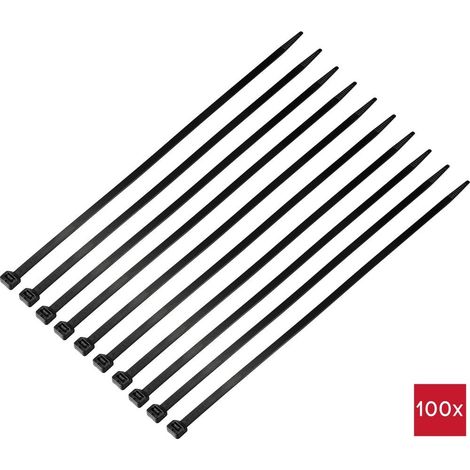 TRU COMPONENTS TC-12523704 Fascetta per cavi 380 mm 7.6 mm Nero Resistenza ai freddo 100 pz.