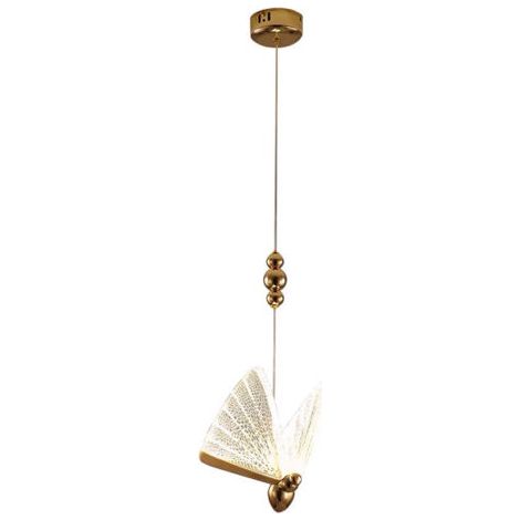 Lampada a sospensione moderna a lampadina singola, plafoniera in acrilico, lampadario decorativo a farfalla per camera da letto, cucina, scale, lampada a sospensione a LED colorata a forma di farfalla