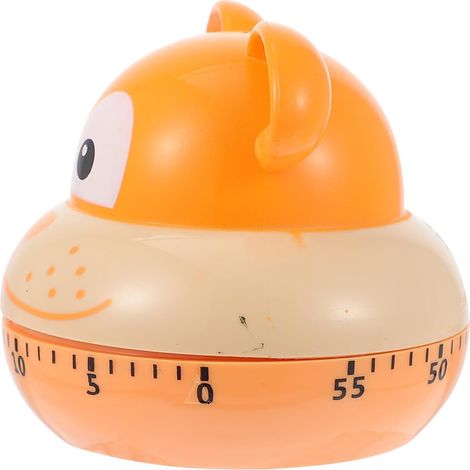 CCYKXACartoon Mechanical Kitchen Timer, 60 Abs, Orange, Egg Cooking Reminder, Simple to Use, Time Management, for Home and Students (1/5)