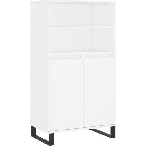 Credenza cassettiera cassettiera mobile contenitore organizer cucina soggiorno soggiorno alto 60 x 36 x 110 cm derivati del legno bianco 020032468