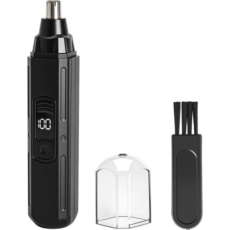 Nose Trimmer, USB Rechargeable Electric Nose and Ears, Painless and Professional Eyebrow Trimmer for Men and Women (Black) (1/5)