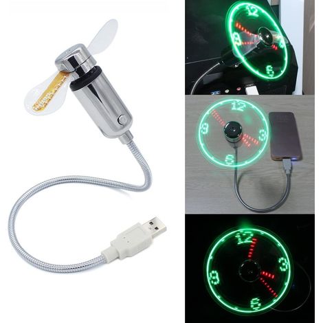 Mini-ventilateur USB flexible à LED pour ordinateur portable PC (1/5)