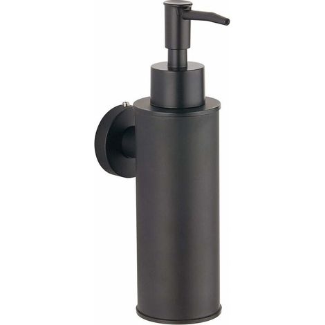 Black 304 Stainless Steel Wall Mounted Soap Dispenser, Hotel Wall Mounted Press Soap Dispenser for Shower Gel and Hand Sanitizer (1/5)