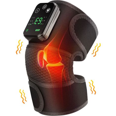 Ceinture chauffante et vibrante multifonction – genou, épaule, coude – 3 niveaux de chaleur, sans fil, 4000mAh (1/3)