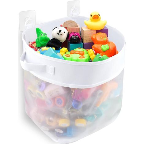Vitdipy – Aufbewahrungsnetz/-beutel/-organizer für Badespielzeug – Sauber und ordentlich – Weiß (1/2)