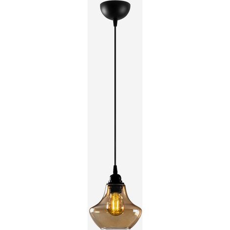 Hängeleuchte aus Glas und Metall Gold 17 (1/5)