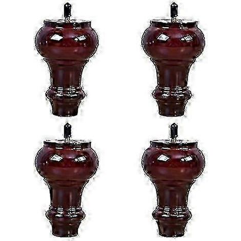 Lot de 4 pieds de meubles de rechange en bois, pour canapé, trous pré-percés M8 5/16 pouces (4,7/12 cm) - sdhj (1/5)