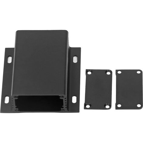 Elektrischer Verteilerkasten aus Aluminium, wasserdicht, integrierte Ausführung, 25 x 71 x 80 mm, Schwarz (1/5)