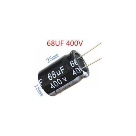 68Uf 400vDC Elektrolytkondensator 18x25mm Radial