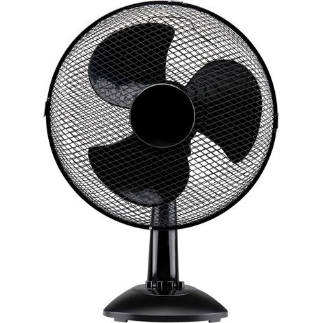 Ventilateur de table Lifetime Air 35 W pour table et bureau - Ventilateur avec poignée, 3 vitesses et fonction d'inclinaison - Silencieux (65 dB) - Noir (1/5)