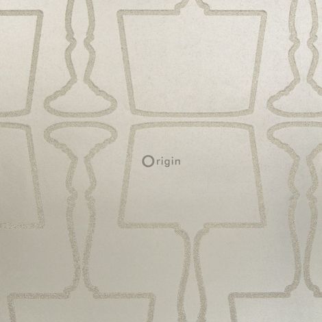 papier peint lampes beige - Origin Wallcoverings