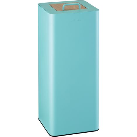 Poubelle de tri sélectif Solstice Signature - 60l - turquoise mat - RAL 6027 (1/5)